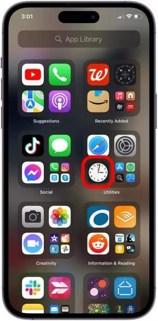 Open the Clock app