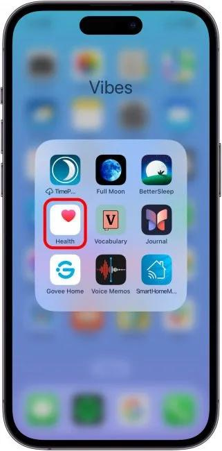 Open the Health app on your iPhone
