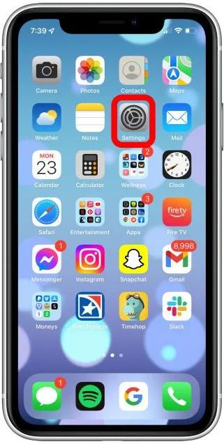 Open the Settings app on your iPhone