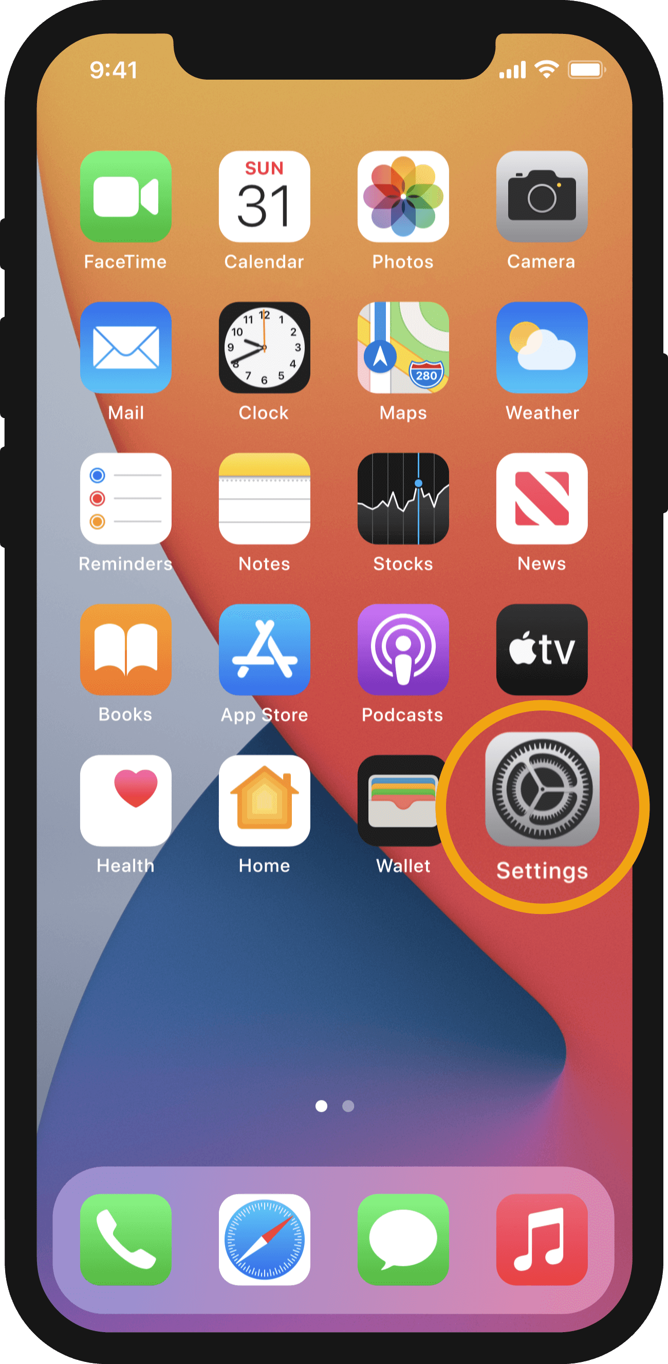 Open the Settings app on your ‌iPhone‌