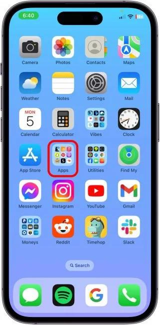 Press and hold the folder you want to delete