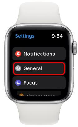 Scroll down and select General.