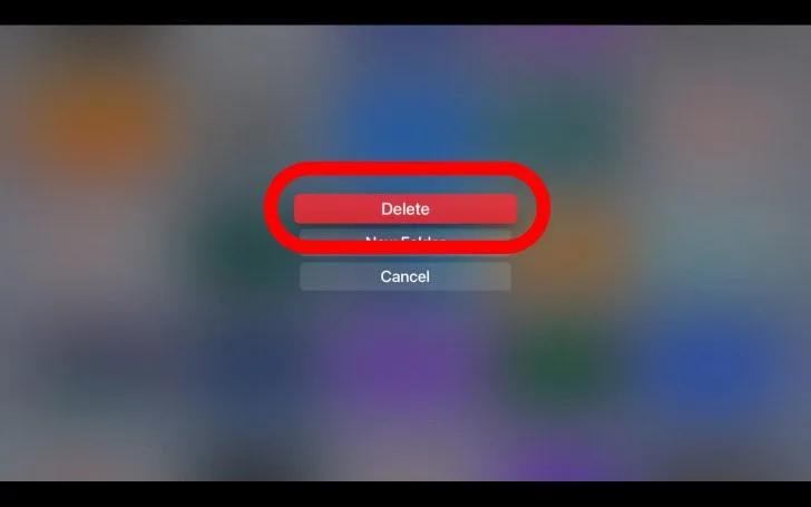 Select Delete.