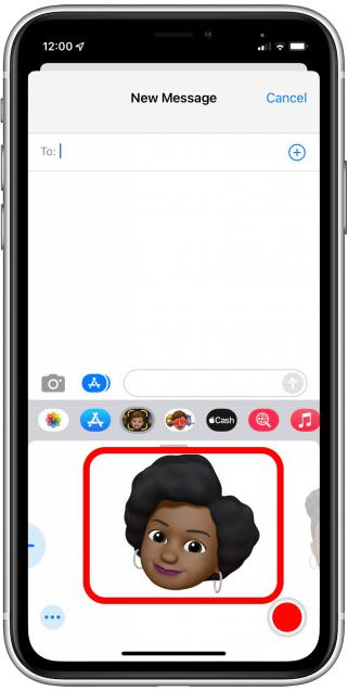 Select the Memoji you wish to edit