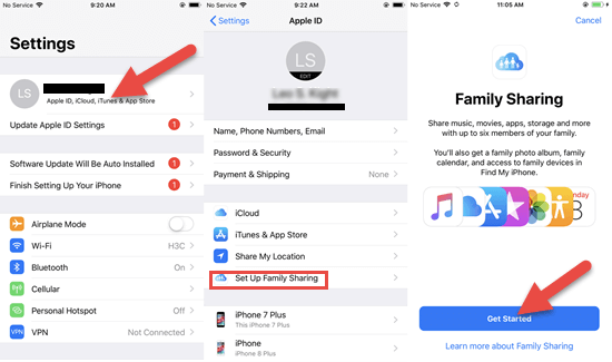 Share iPhone Calendar with Family