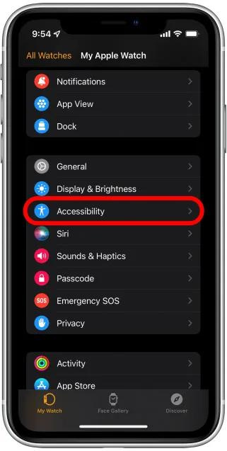 Tap on Accessibility.