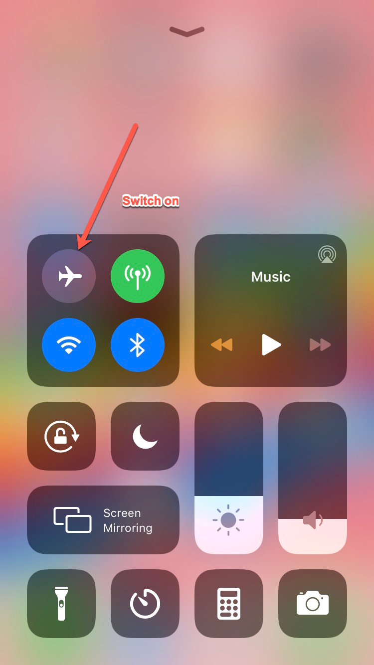 To activate airplane mode on an iPhone or iPad