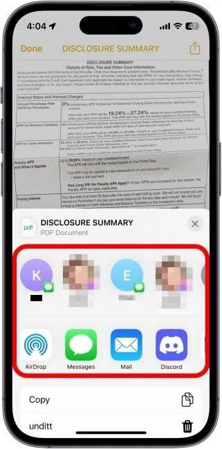 Choose your preferred method of sharing the scanned document