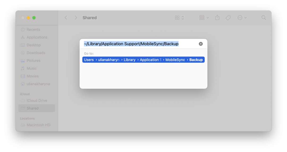 Delete old iOS backups