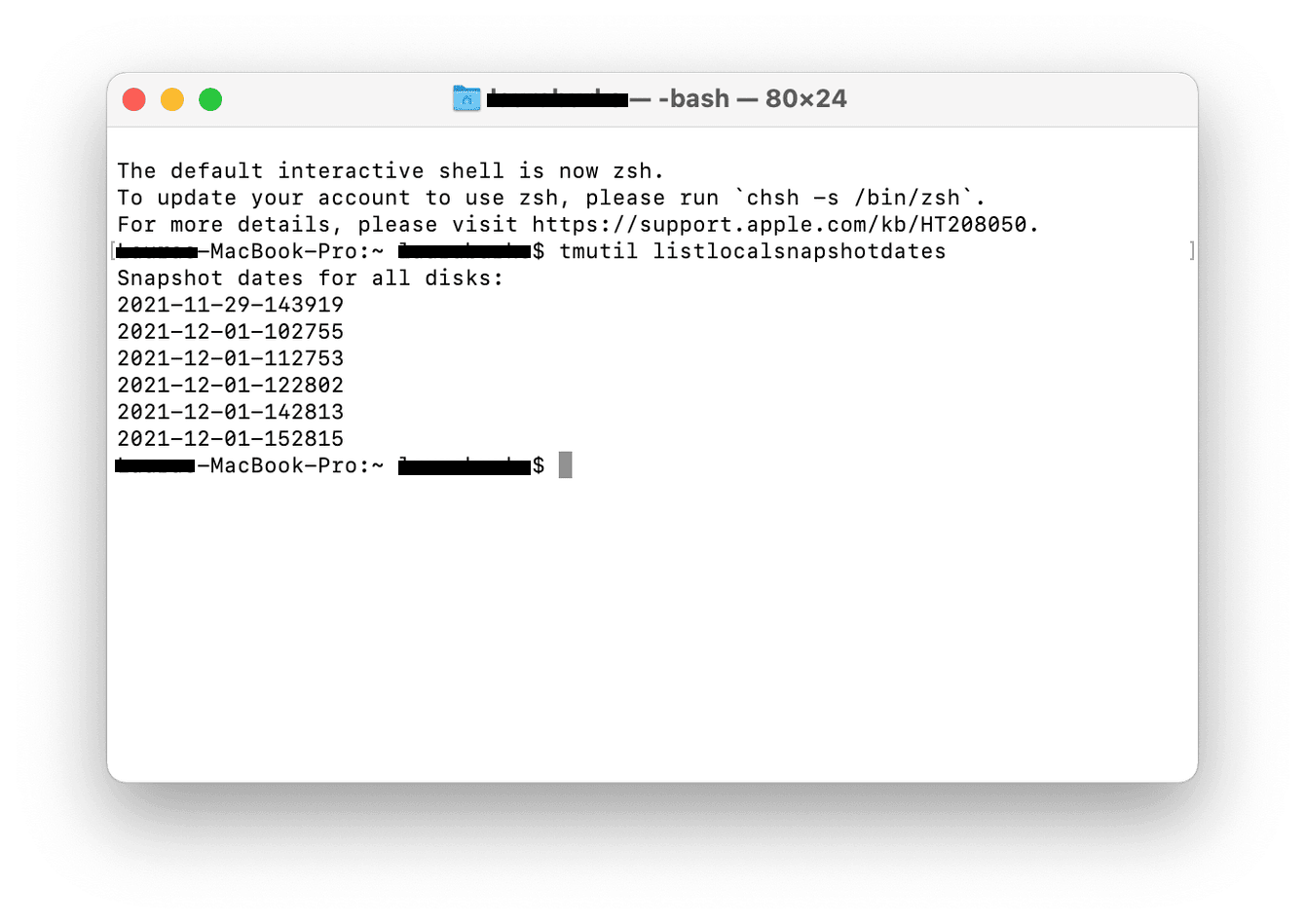 Remove Time Machine backups