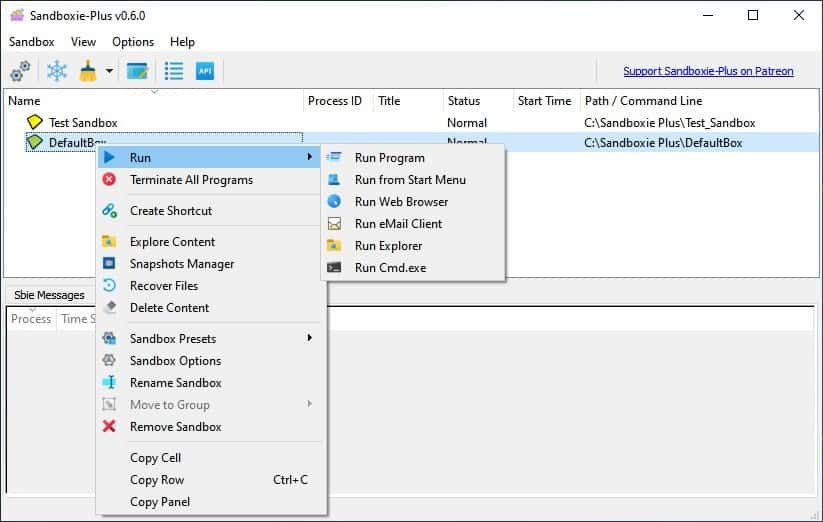 Sandboxie Plus-screenshot