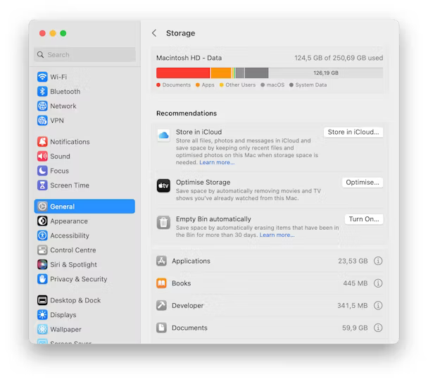 What is System Data on Mac