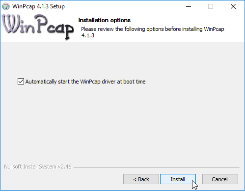 WinPcap-interface