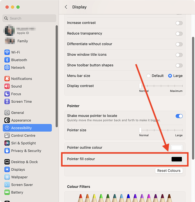 Change the colour of the pointer fill