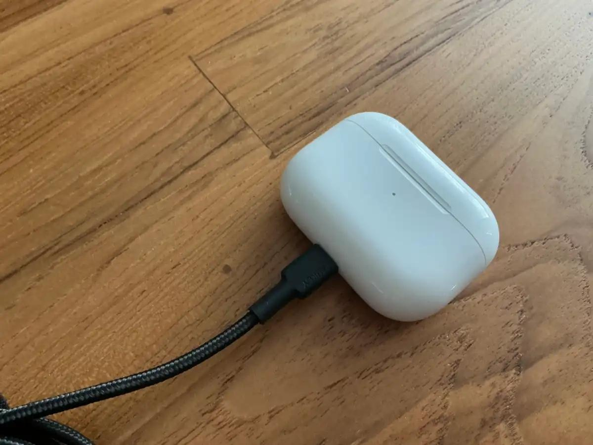 Connect your cable to the AirPods case