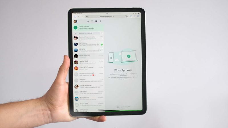The web page should load, displaying all your recent WhatsApp messages