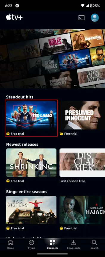 Apple TV Plus on Android Using Amazon Prime Video