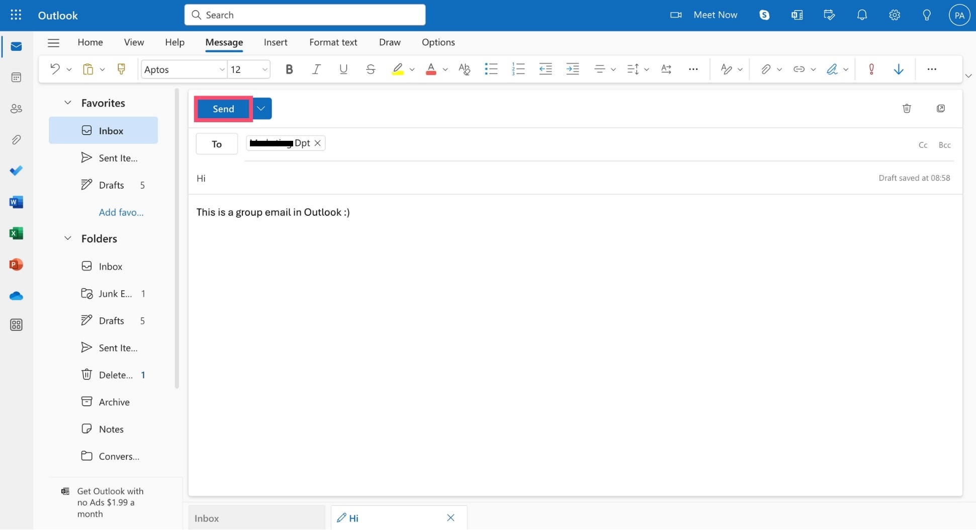 When you’re ready, click Send