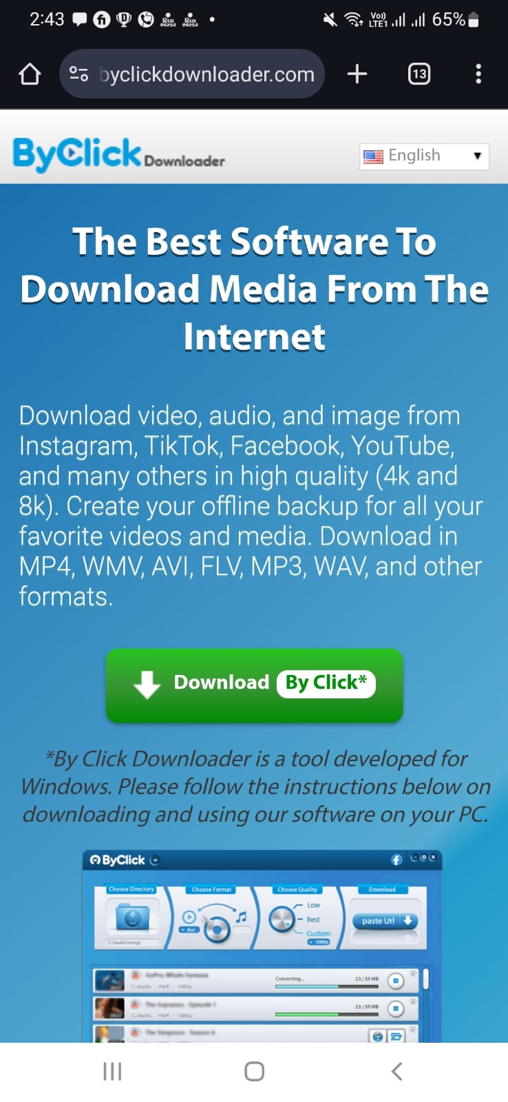 By Click Downloader